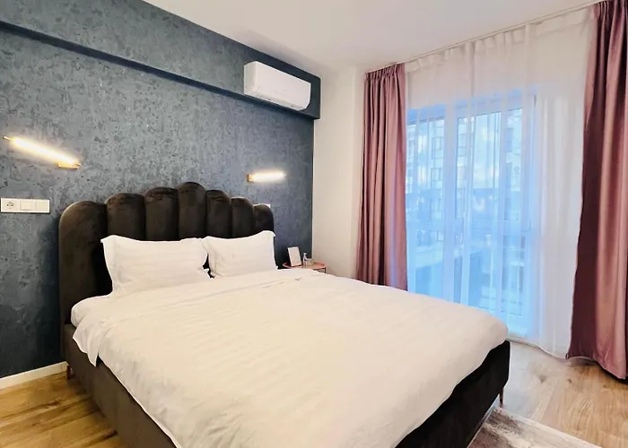 דירה Blue Spot - Chic Pipera Getaway With Balcony בוקרשט